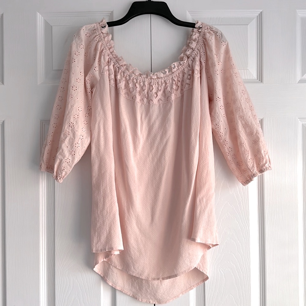 Knox Rose Womens Top Boho Peasant Blouse Size XXL